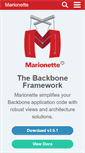 Mobile Screenshot of marionettejs.com